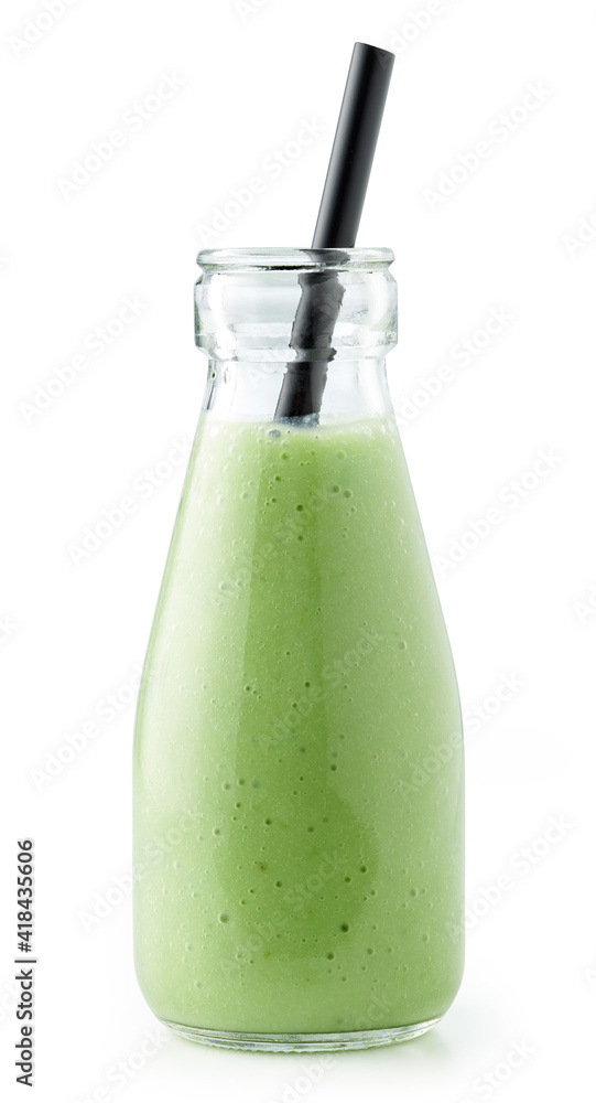 一瓶绿色奶昔