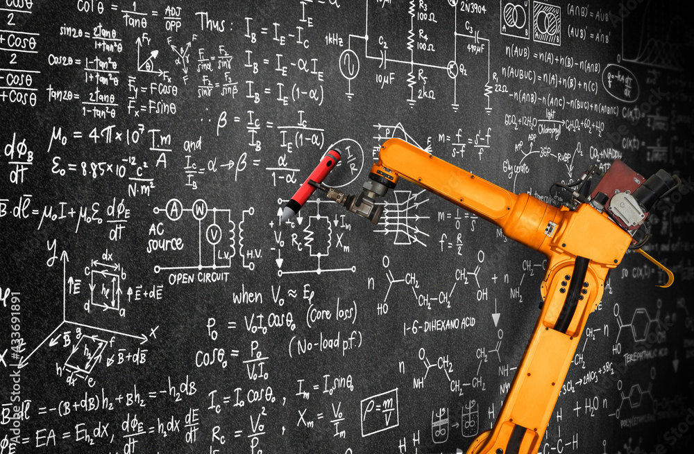 机械化工业问题解决的机械臂人工智能分析数学。机器人技术的概念