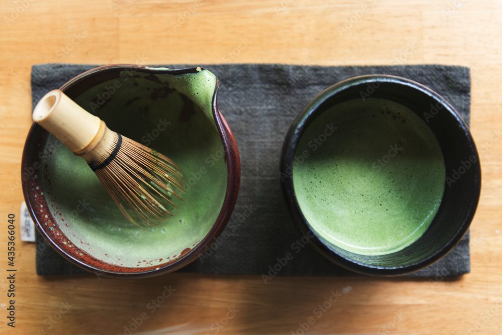 传统日本抹茶绿茶