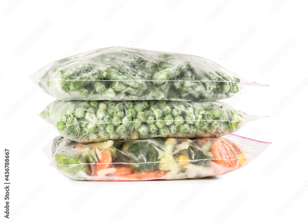 白底冷冻蔬菜塑料袋