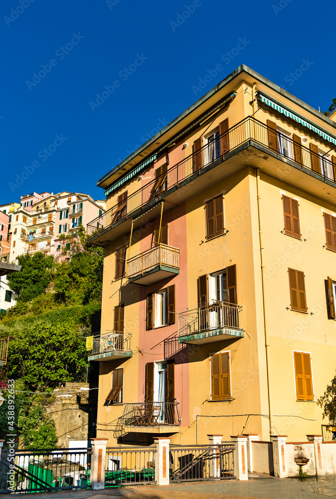 Houses in Manarola at the Cinque Terre in Italy