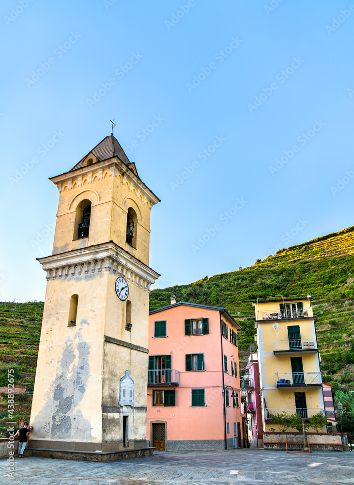 意大利五渔村马纳罗拉圣洛伦佐教堂钟楼