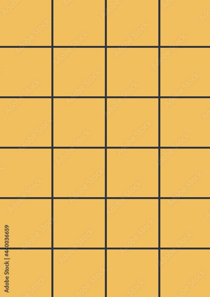 暗黄色背景上棕色线条方形网格的组成