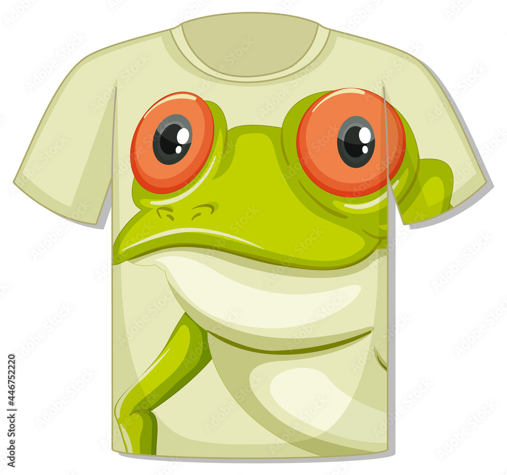 青蛙脸模板t恤正面