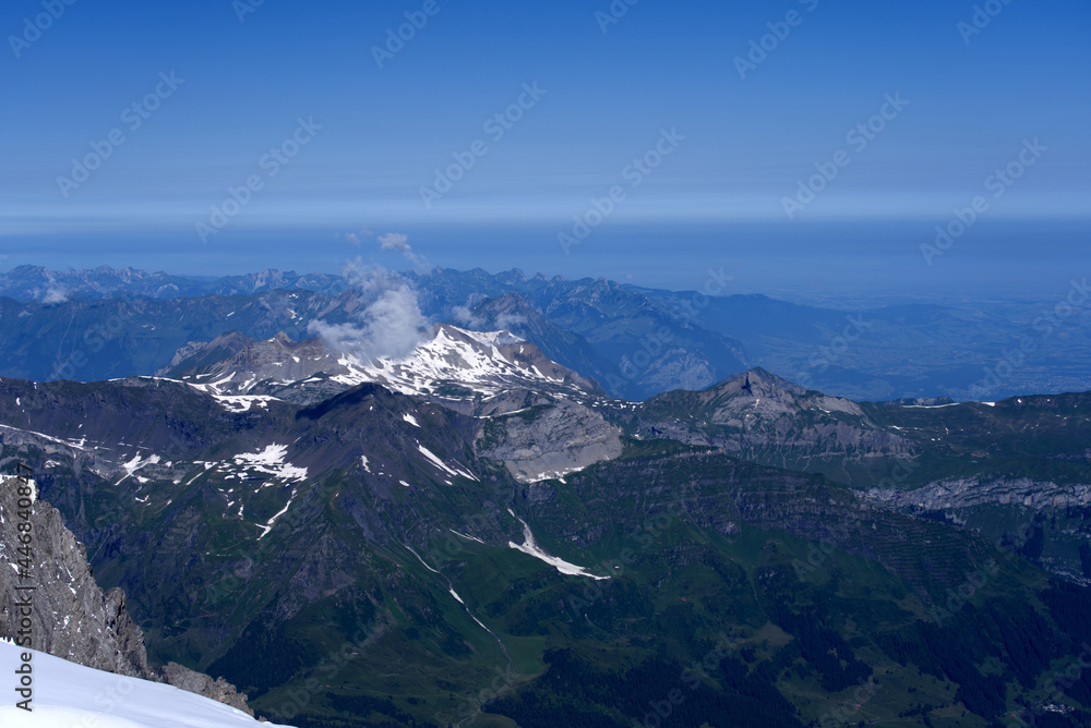 美丽夏日少女峰全景。2021 7月20日摄于劳特布伦