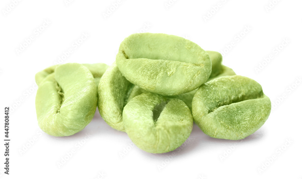 白底绿咖啡豆