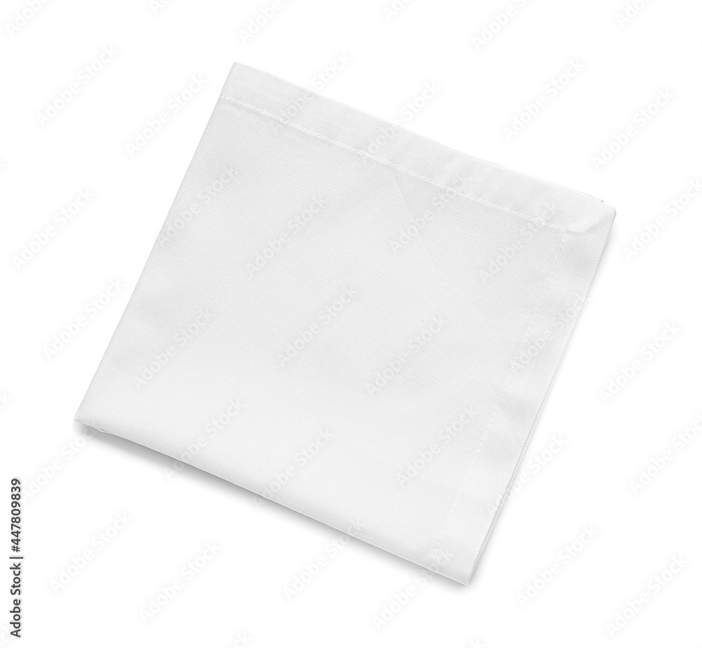 白色背景的干净餐巾