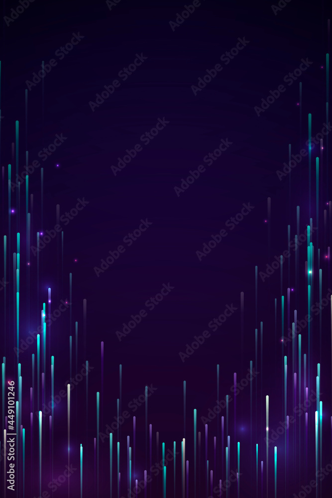 Colorful neon meteor background design vector