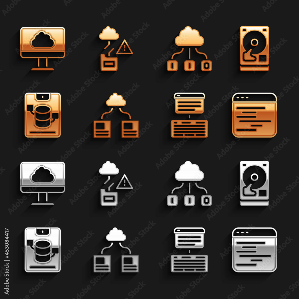 设置云技术数据传输、硬盘驱动器HDD、软件、服务器、数据、Web主机和ic
