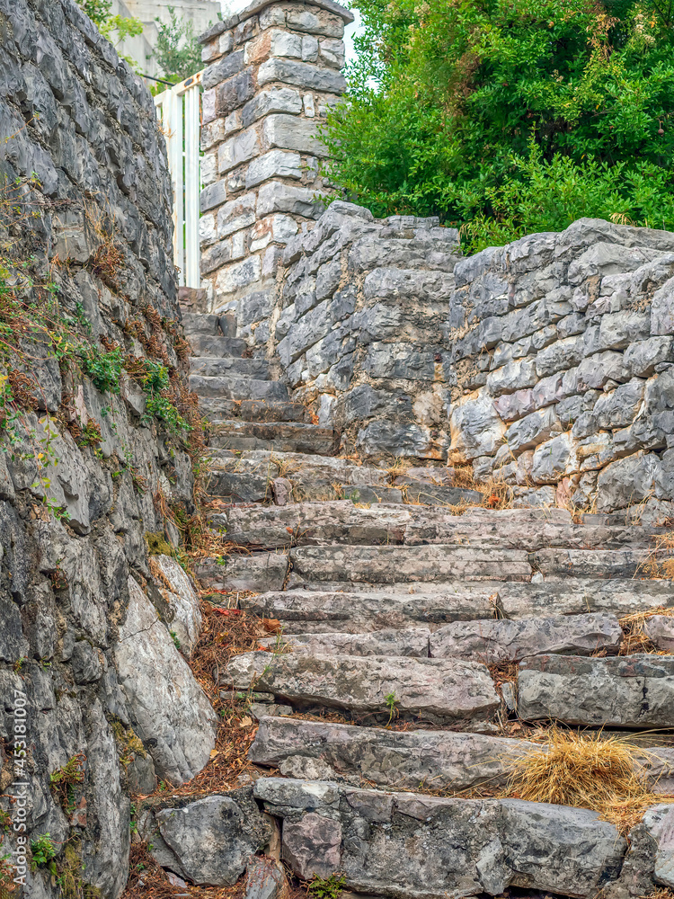 Ancient stone staircase leading upwards.