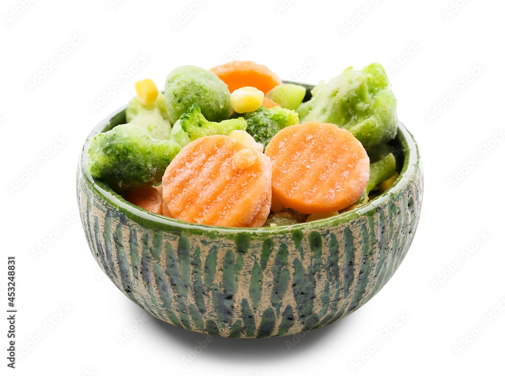 白底冷冻蔬菜混合碗