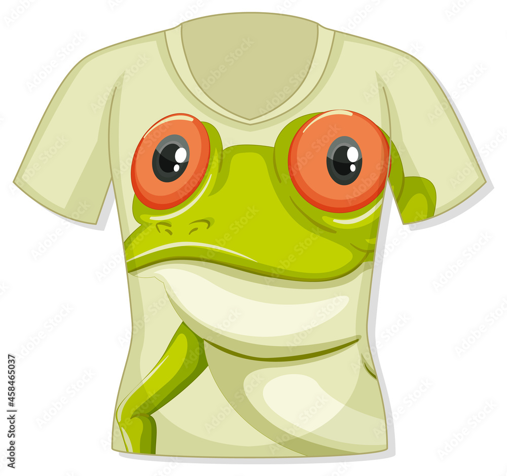 青蛙图案t恤正面