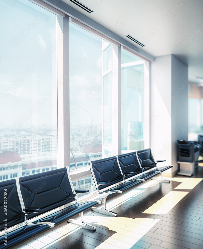 Penthouse Office Waiting Lounge - 3D Visualization