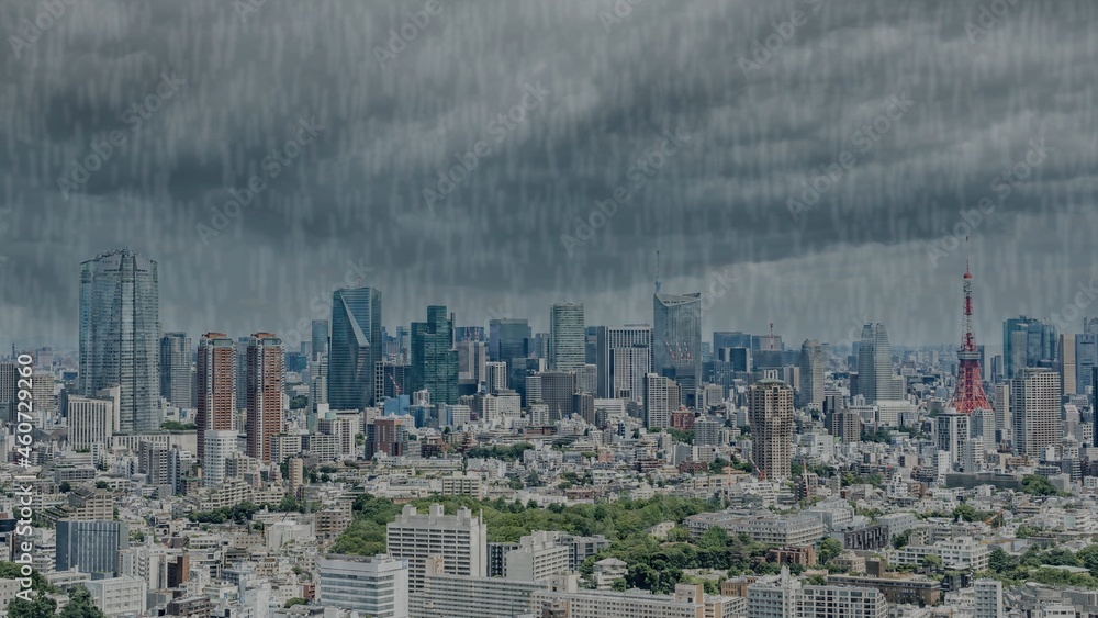 東京　雨