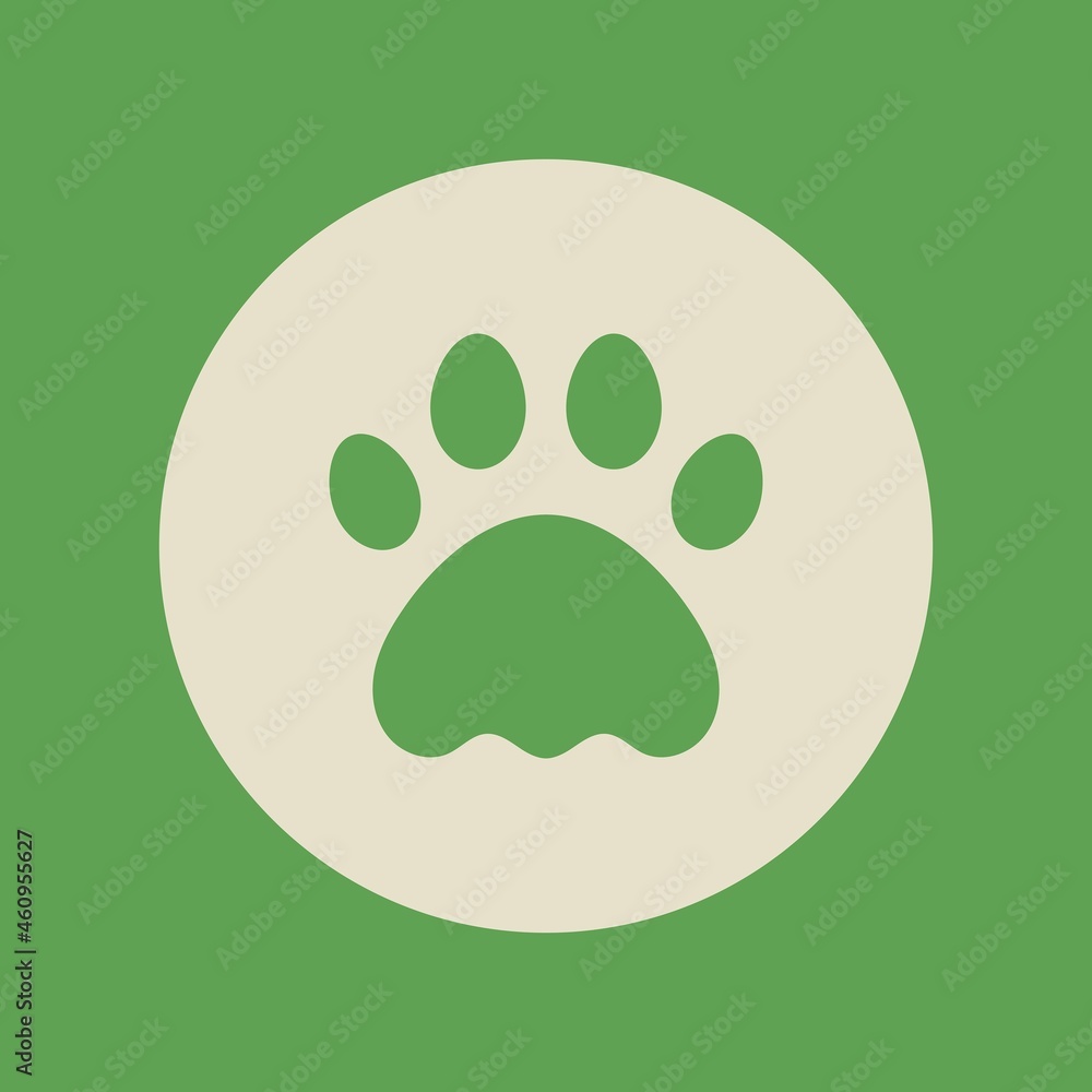 宠物爪子标志设计，动物商店