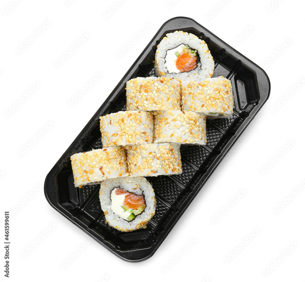 白底美味寿司卷