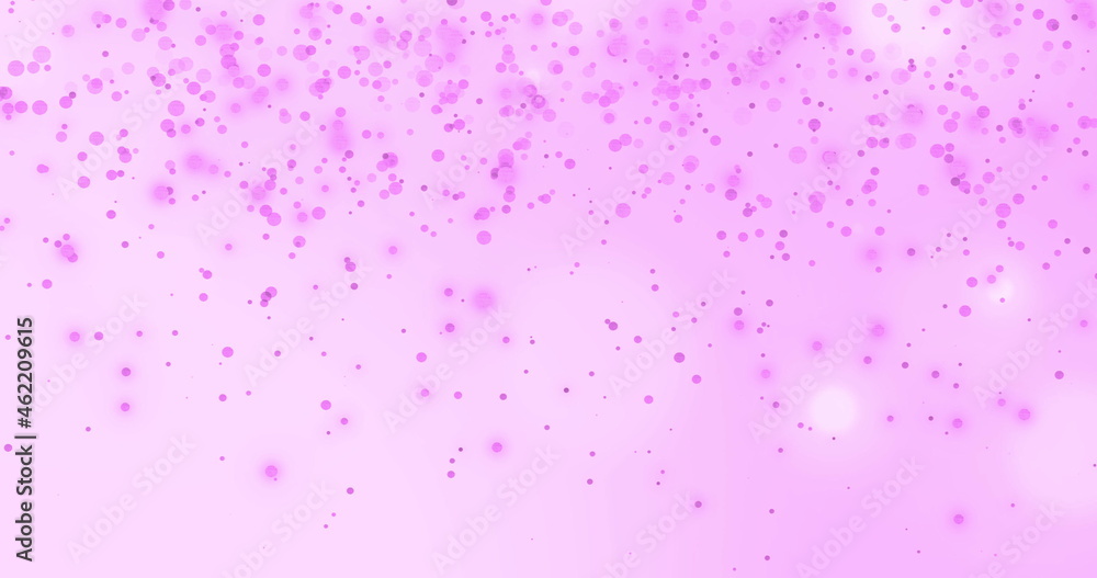 多个发光的粉红色光点在粉红色背景上以催眠运动的图像