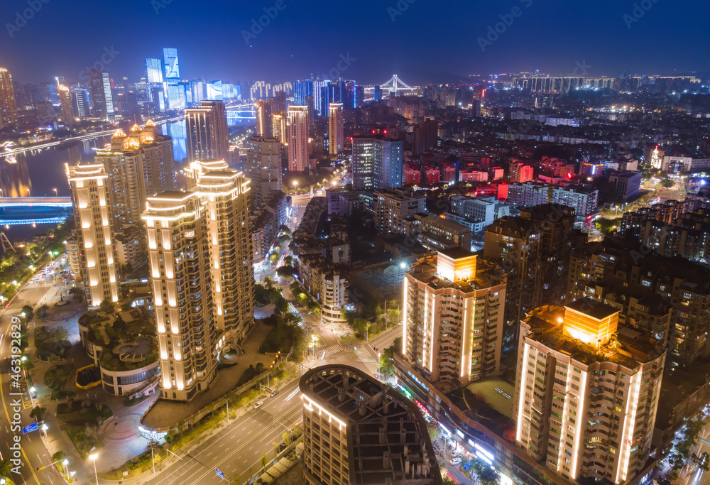 中国福建省福州市城市夜景