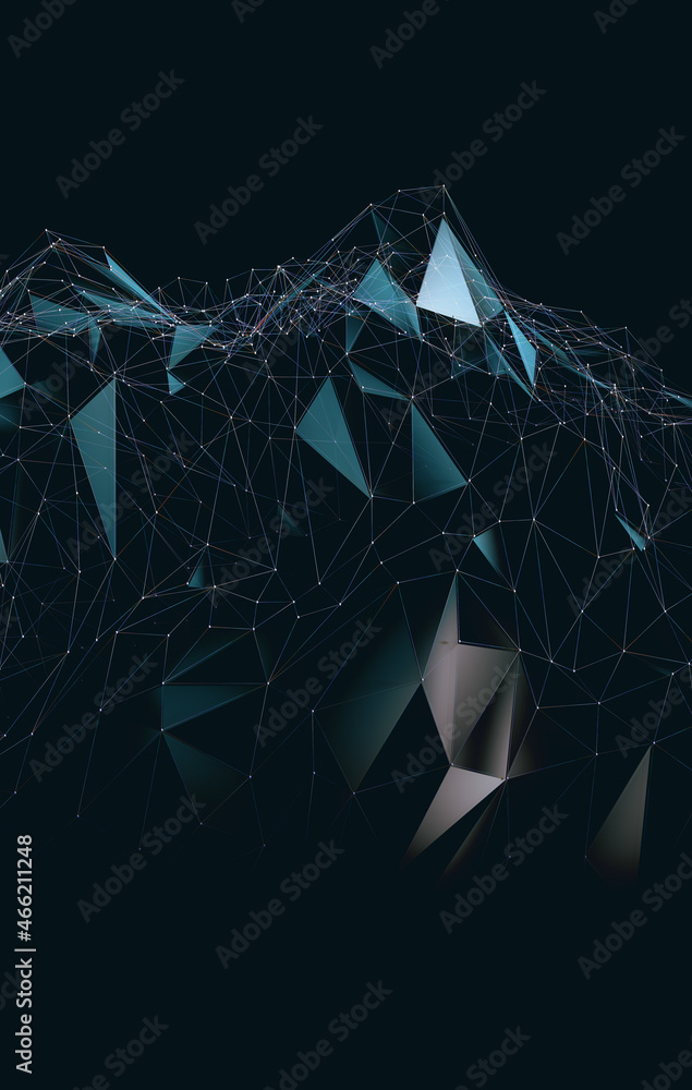 Fondo abstracto de la tecnología y la ciencia.Ilustración 3d. análisis de datos de negocios y la red