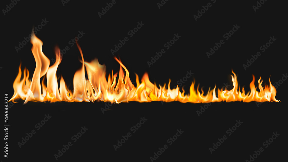 燃烧的火焰桌面壁纸，逼真的火焰图像