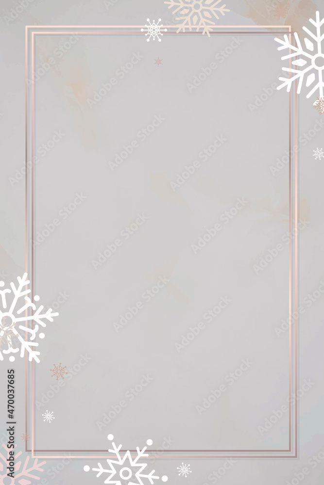 Snowflake Christmas frame design on a gray background vectorV765batch2-Sasi-38