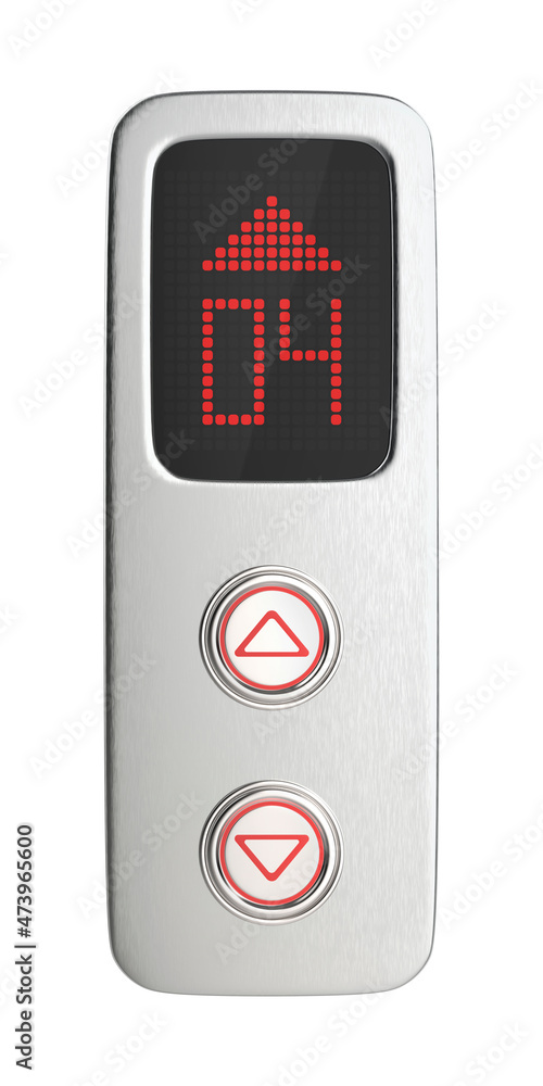 带上下按钮的电梯呼叫面板