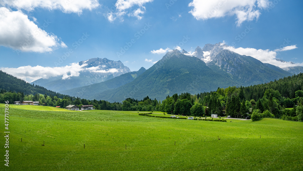 夏季巴伐利亚，德国巴伐利亚州拉姆索霍奇卡尔特和瓦兹曼山脉