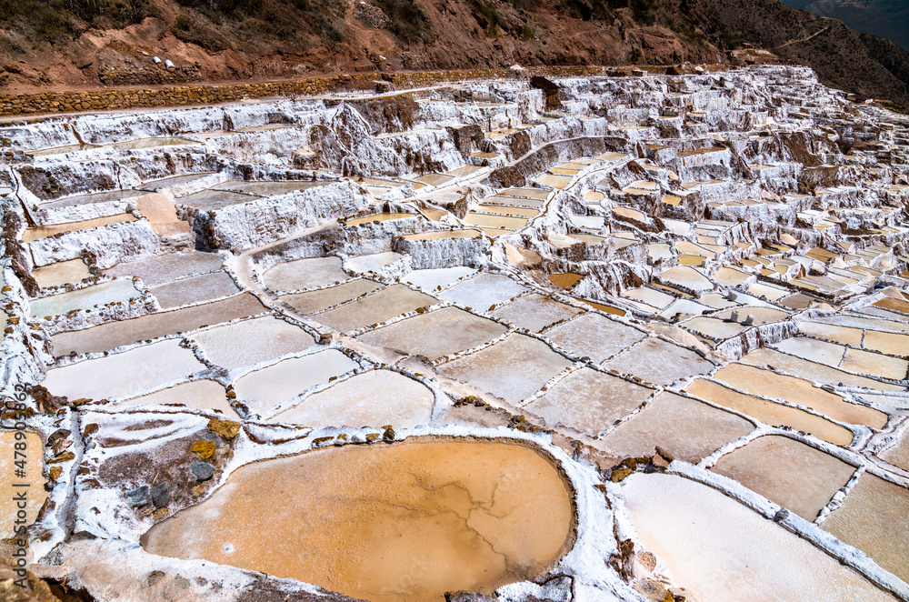 马拉斯盐矿。秘鲁的联合国教科文组织世界遗产
