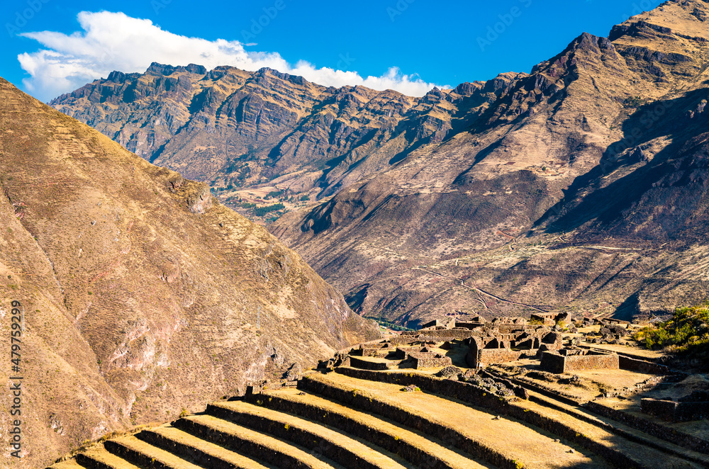 秘鲁印加人圣谷的比萨考古建筑群