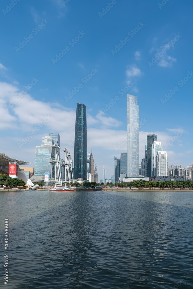 中国广州的现代城市景观