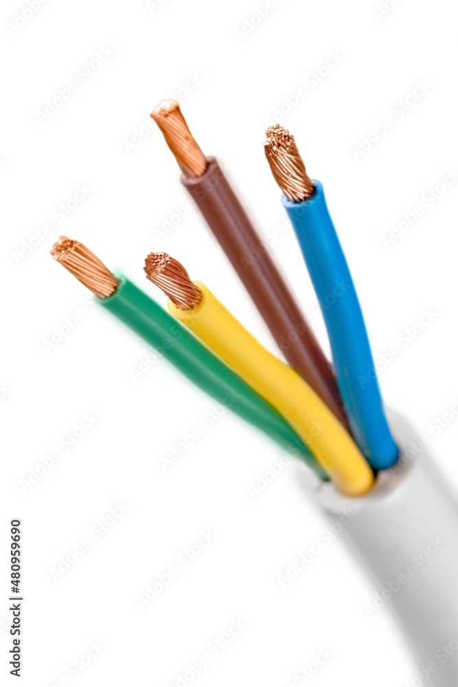 彩色电源铜电线