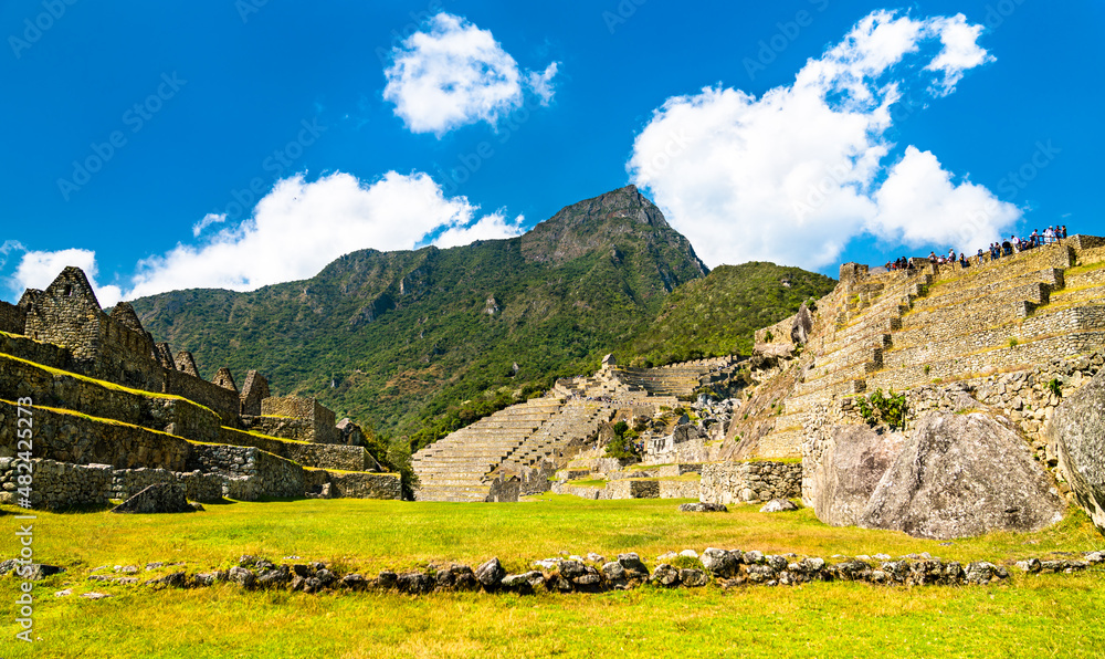 印加古城马丘比丘遗址。秘鲁联合国教科文组织世界遗产
