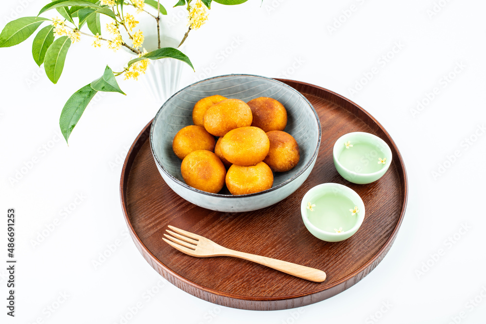 Traditional delicious snack fried pumpkin chiba