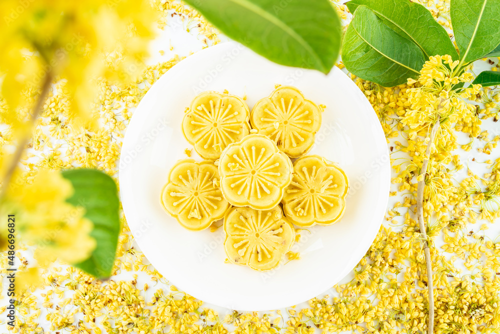Chinese traditional food pastry sweet-scented osmanthus cake