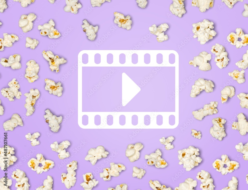 Video concept and a lot of popcorn.  Aesthetics of retro style.