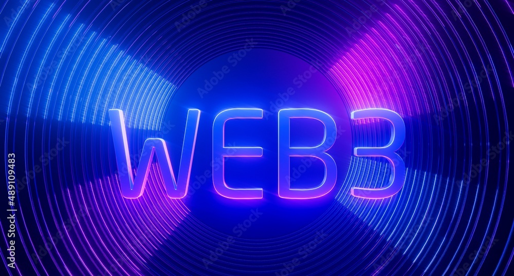 WEB3 next generation world wide web blockchain technology with decentralized information, distribute