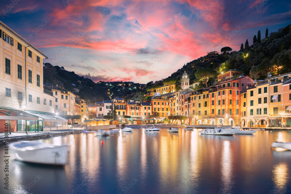 Portofino，意大利滨海小镇天际线