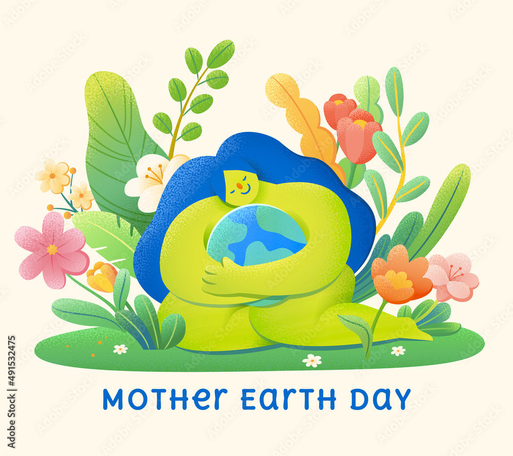 地球母亲日卡片设计