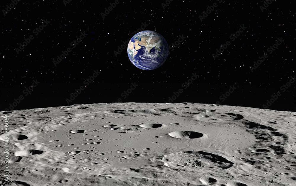 The Earth as Seen from the Surface of the Moon Elements of this Image Furnished by NASA