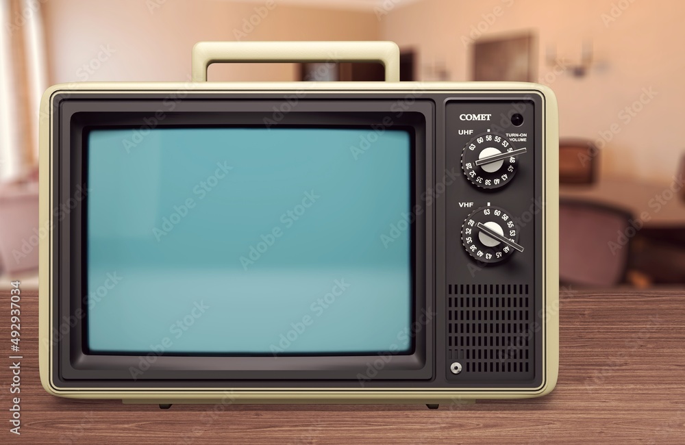 老式电视，复古技术概念。