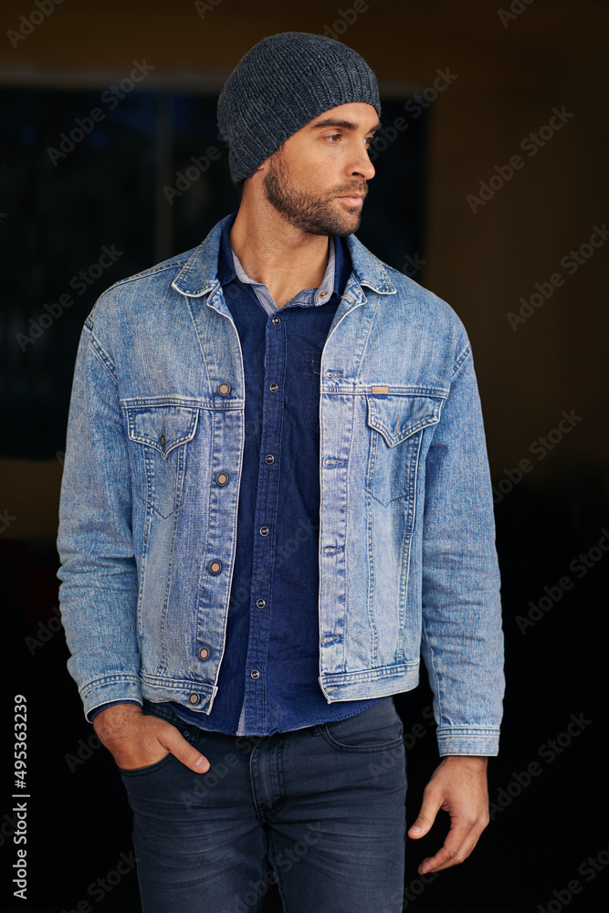 Check it out. Cropped shot of a fashionable young man dressed in denim clothing.