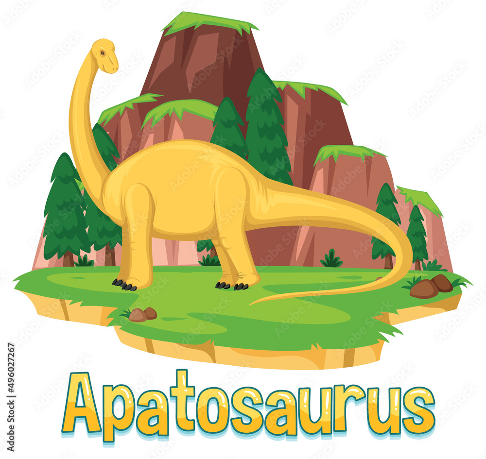 阿帕托龙的恐龙单词卡