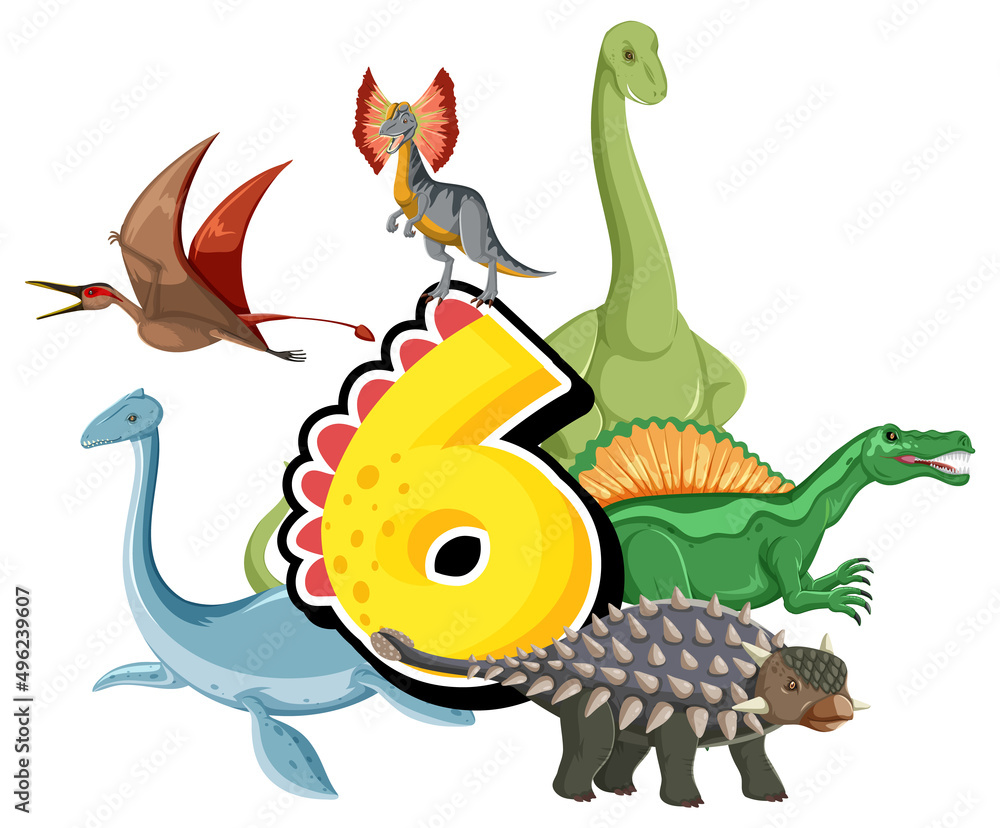 六只恐龙和六号卡通