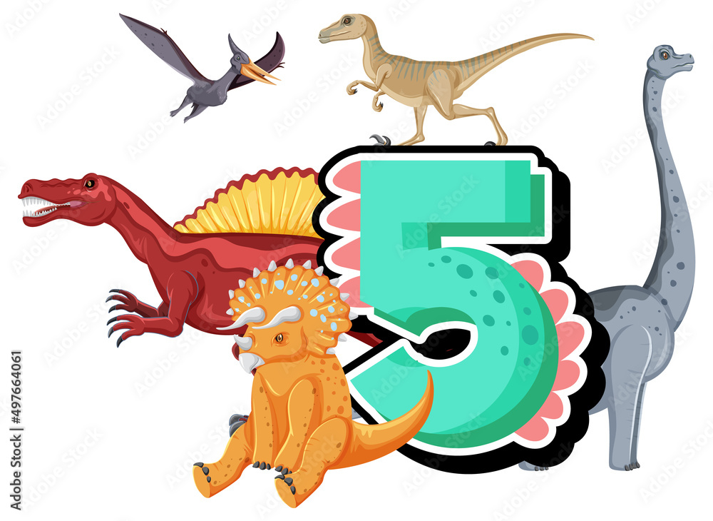 五只恐龙附在第五位
