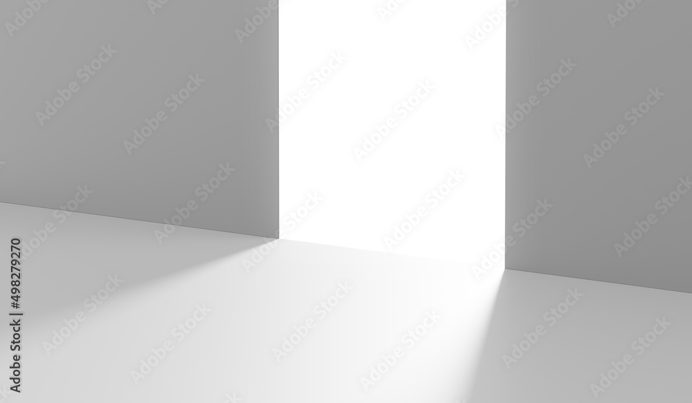 白色产品空背景灯光背景展示抽象空间现代工作室房间墙壁或m