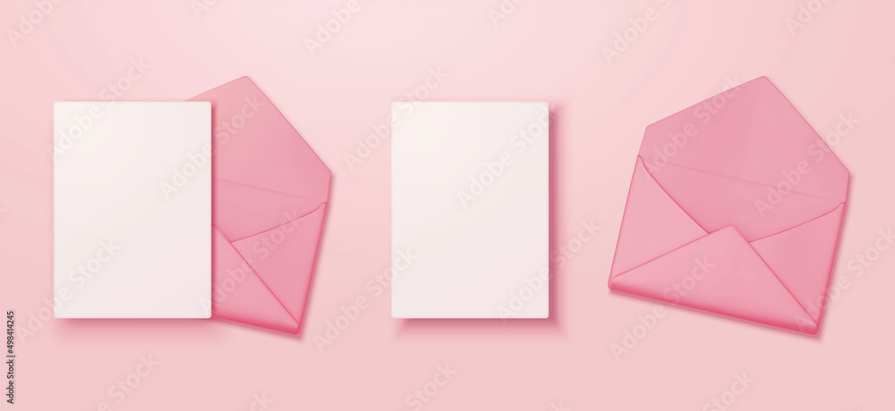 粉色信封和白色字母