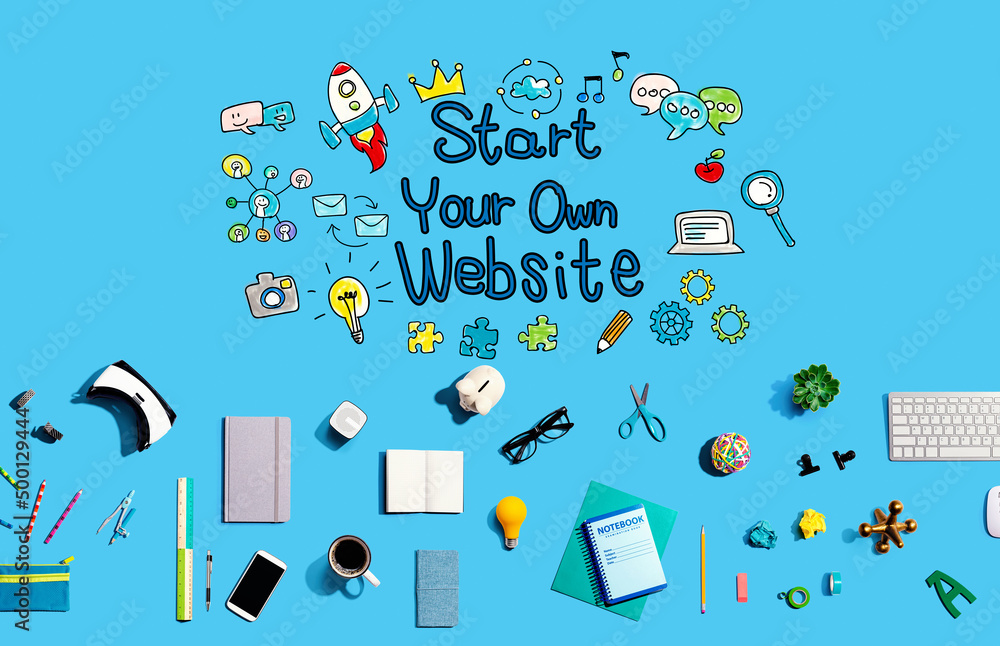 Start your own website with collection of electronic gadgets and office supplies