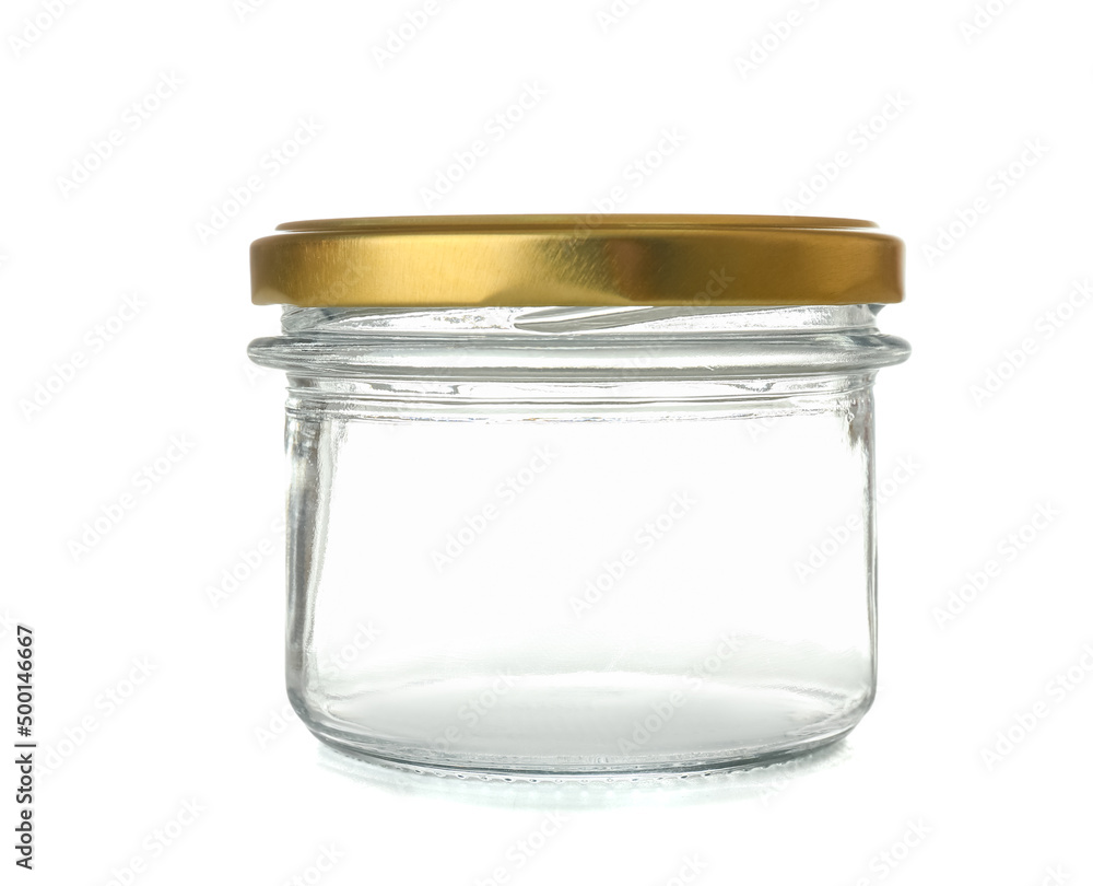 白底金帽玻璃罐