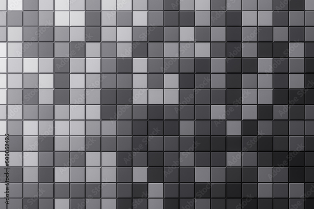 白色或灰色陶瓷墙和地砖抽象背景。为ba设计几何马赛克纹理