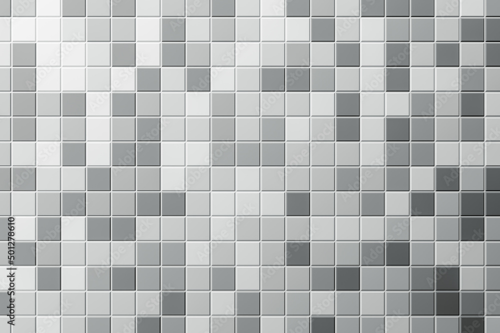 白色或灰色陶瓷墙地砖抽象纹理。为蝙蝠设计几何马赛克纹理